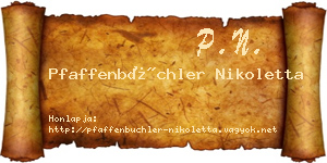 Pfaffenbüchler Nikoletta névjegykártya
